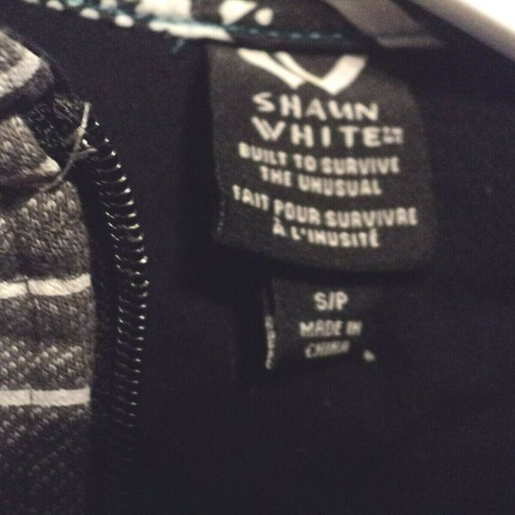 Shaun White Hoodie Boy's Small Striped Brown-Gray & White Front Zipped Lined - Picture 4 of 4